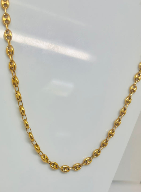 Collier Sautoir Or jaune 750, Grain de Café