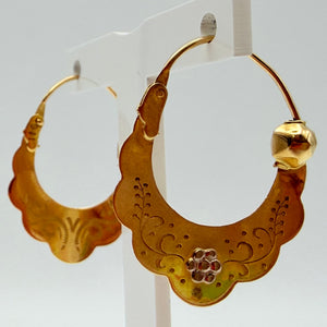 Boucles d'oreilles en Or Jaune 18K - 3.4 Grs