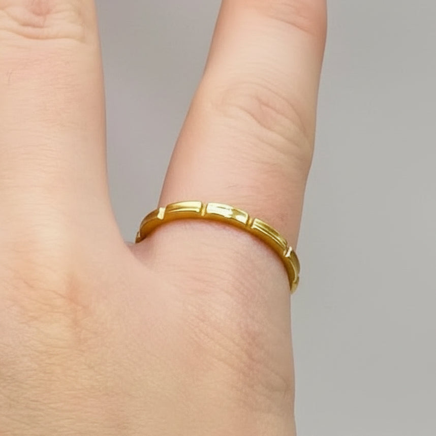 Bague en Or Jaune 18K - Taille 58 - 2.09 G