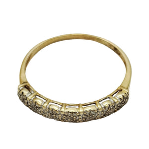 Bague en Or Jaune 18K avec Diamants
