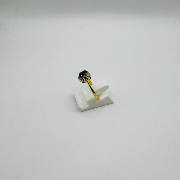 Bague Marguerite en or jaune 18 K avec diamants - 2.05 Grs