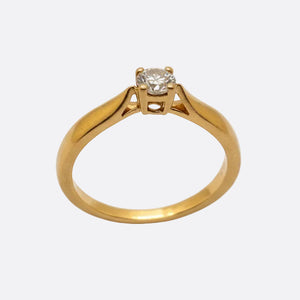 Solitaire diamant en or jaune 18k -  2.31 G