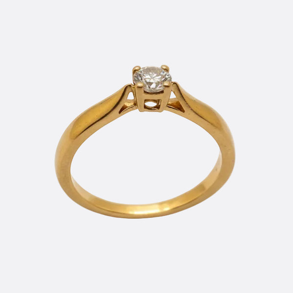 Solitaire diamant en or jaune 18k -  2.31 G