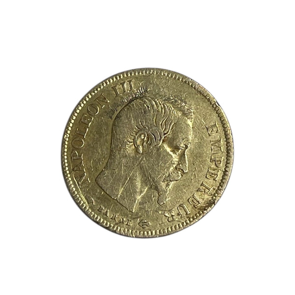Pendentif Or Jaune Empereur Napoléon III 1855 - 10 Francs Titrage : 900