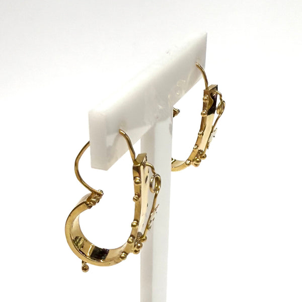 Boucles d'oreilles Or Jaune Dormeuses 18k 3.20 Grs
