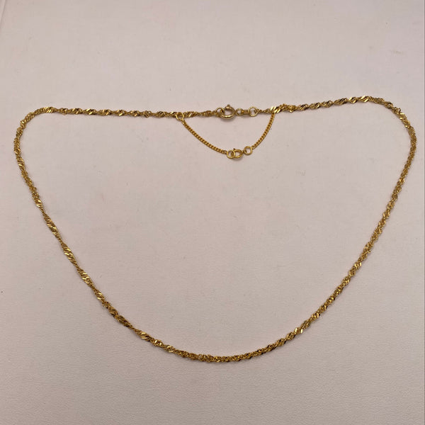 Collier Ras du Cou en Or Jaune 18K - 4.44g