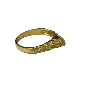 Bague Empierrée Or Jaune 750 avec Saphir et Oxyde