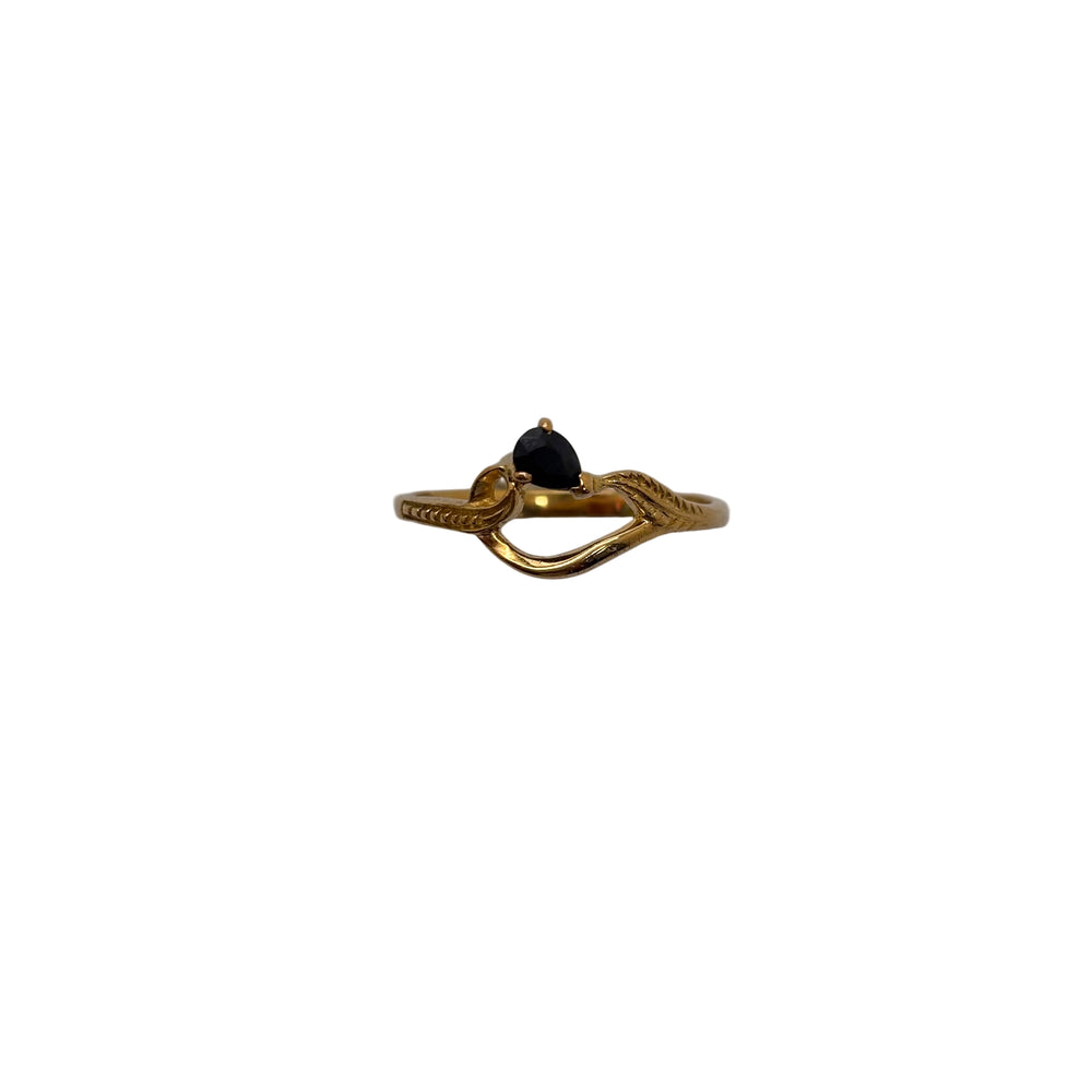 Bague Saphir Or Jaune 18 Carats Taille 53