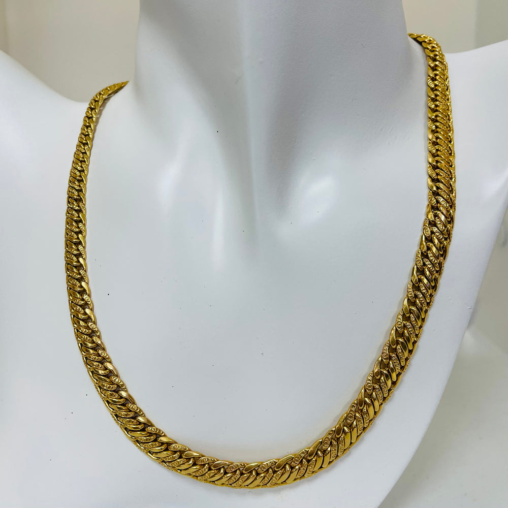 Collier ras de cou en Or Jaune 18K  29.21 Grs