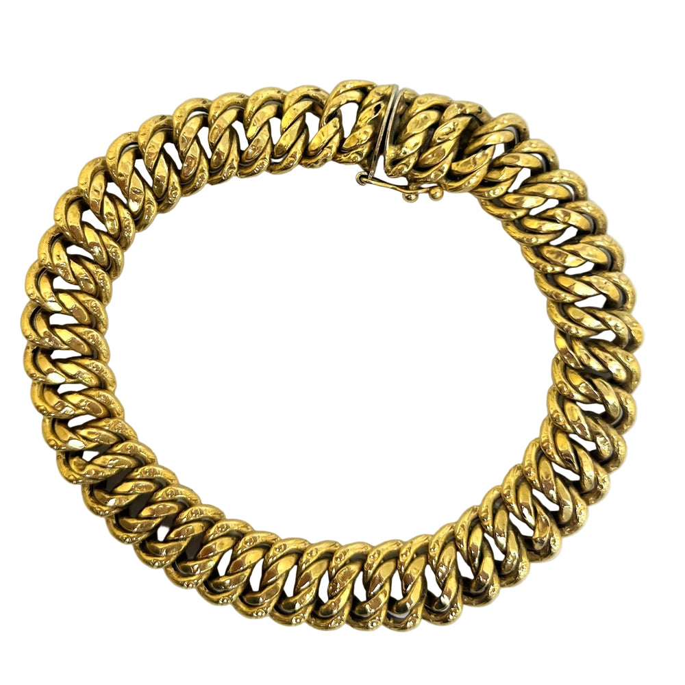 Bracelet Maille Américaine en Or Jaune 18k