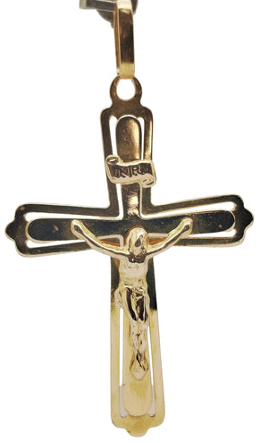Pendentif Croix Or Jaune 18 Carats Bon Etat