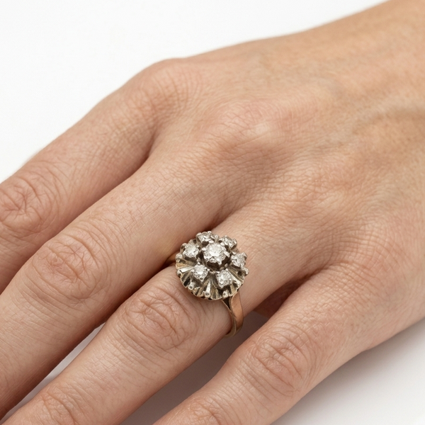 Bague en Or Blanc 18K - 4.05 Grs - Taille 53