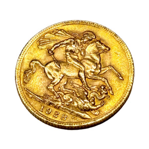 Pièce Souverain 1928 en Or Jaune 22K - 7.99Grs