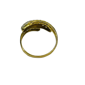 Bague en Or Jaune et Blanc 18K - 3.72 Grs - Taille 60