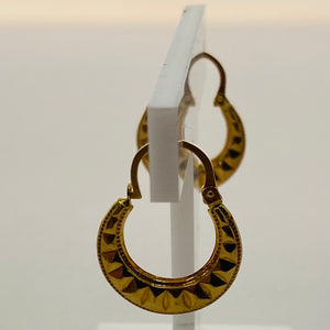 Boucles d'oreilles Créoles en Or Jaune 18K
