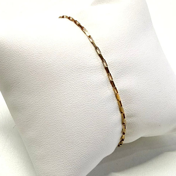 Bracelet Maille Forçat en Or Jaune 18k - 1.40Gr - 18cm