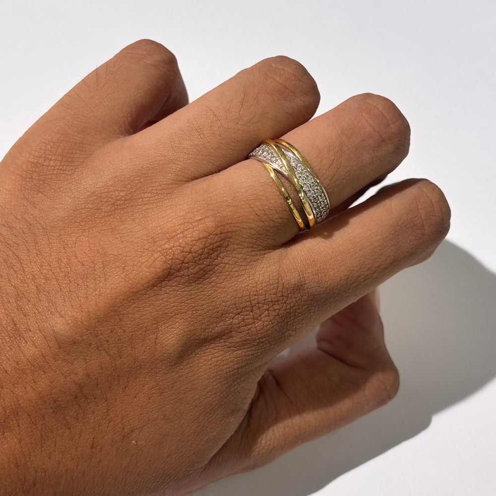 Bague en or avec pierres 18 K - T54