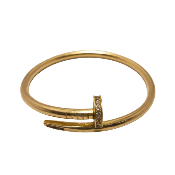 Bracelet Jonc Or Jaune 18 Carats avec Oxyde