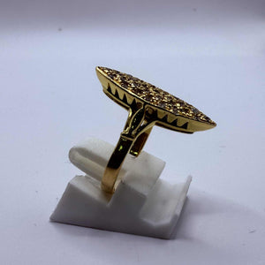 Bague Marquise Or Jaune 18K Taille-47