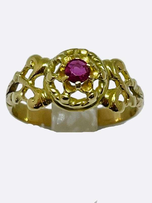 Bague en or jaune 18k - Taille 50