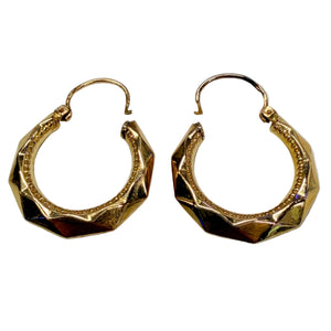 Boucles d'Oreilles Créoles en Or Jaune 18k - 1.70Grs