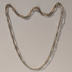 Collier Princesse Figaro Or jaune et blanc 18K 45cm