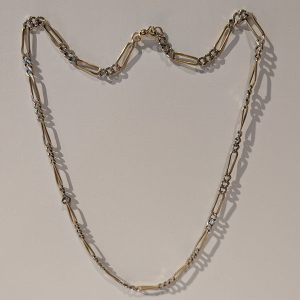 Collier Princesse Figaro Or jaune et blanc 18K 45cm