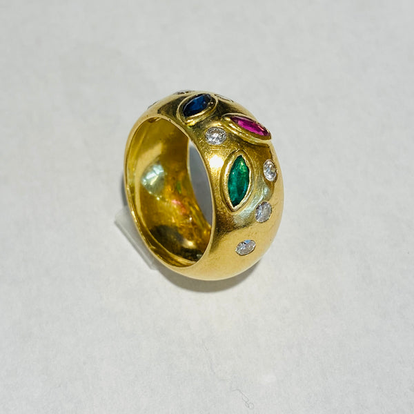Bague en Or Jaune 18K Taille-52