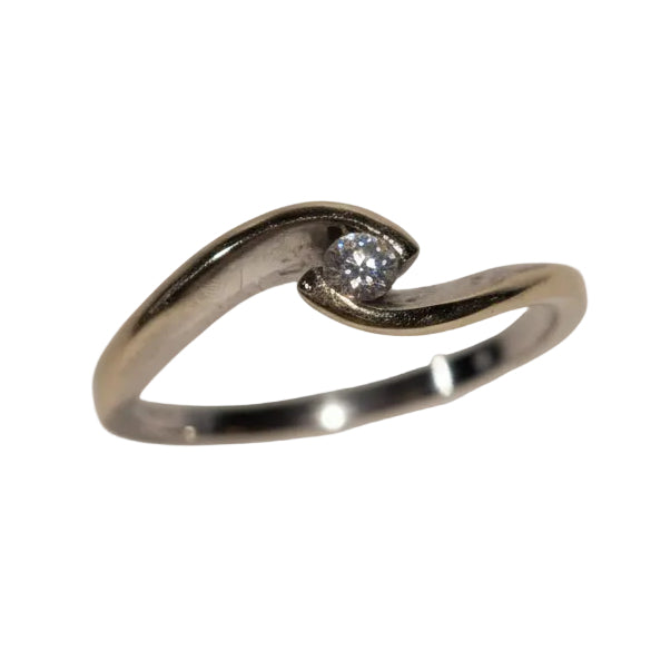 Solitaire en Or Blanc 18k - 1.95 G