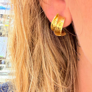 Boucles d'oreilles en Or jaune 18K - 2.72G