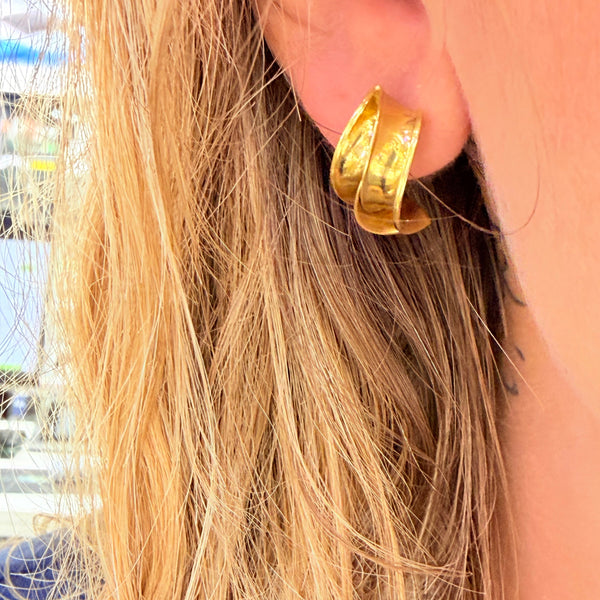 Boucles d'oreilles en Or jaune 18K - 2.72G
