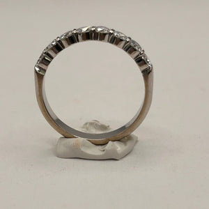Bague Demi Tour en Or Blanc 18K Taille-61