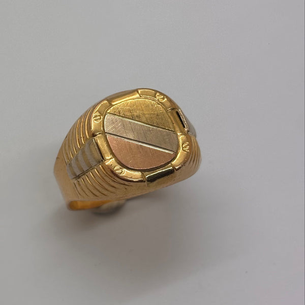 Chevalière en Or jaune 18K - Taille 65