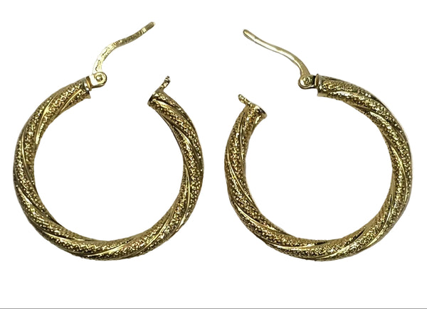 Créoles Or Jaune 18 carats avec fermoir cliquets