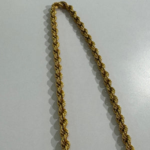 Collier Sautoir Torsadé en Or 18 Carats – 61 cm