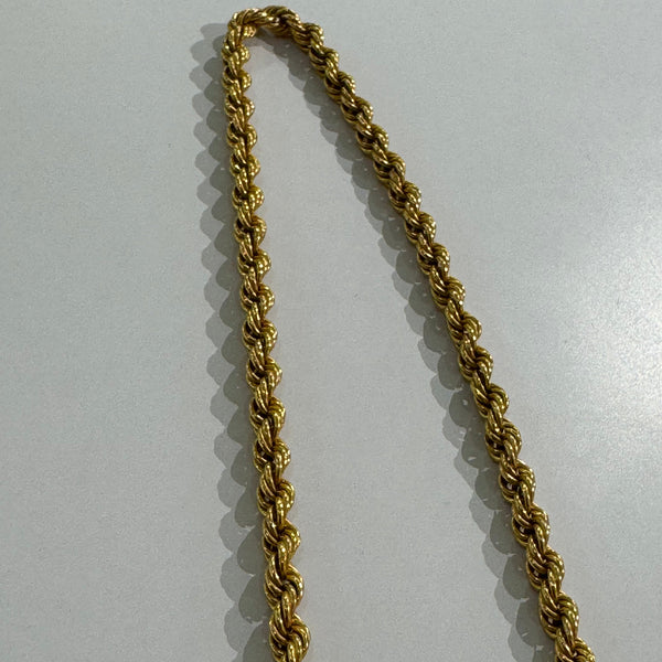 Collier Sautoir Torsadé en Or 18 Carats – 61 cm