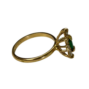 Magnifique Bague Marguerite en Or Jaune 18K