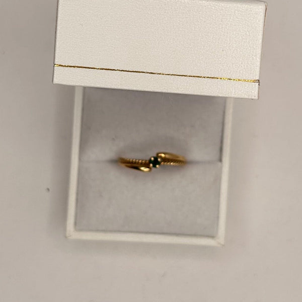 Bague en Or Jaune avec Émeraude 18K - T 55