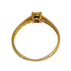 Bague Solitaire or jaune 18K - 1.32Grs  - T50