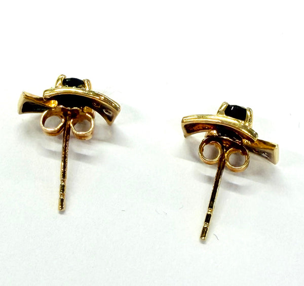 Boucles d'oreilles or 750 avec diamant