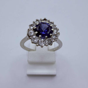 Bague Marguerite en Or Blanc 18K - Taille 54