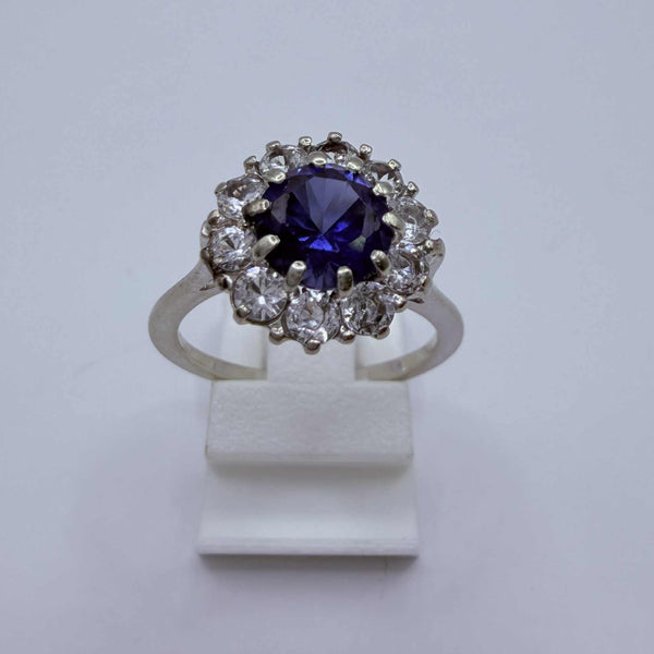 Bague Marguerite en Or Blanc 18K - Taille 54