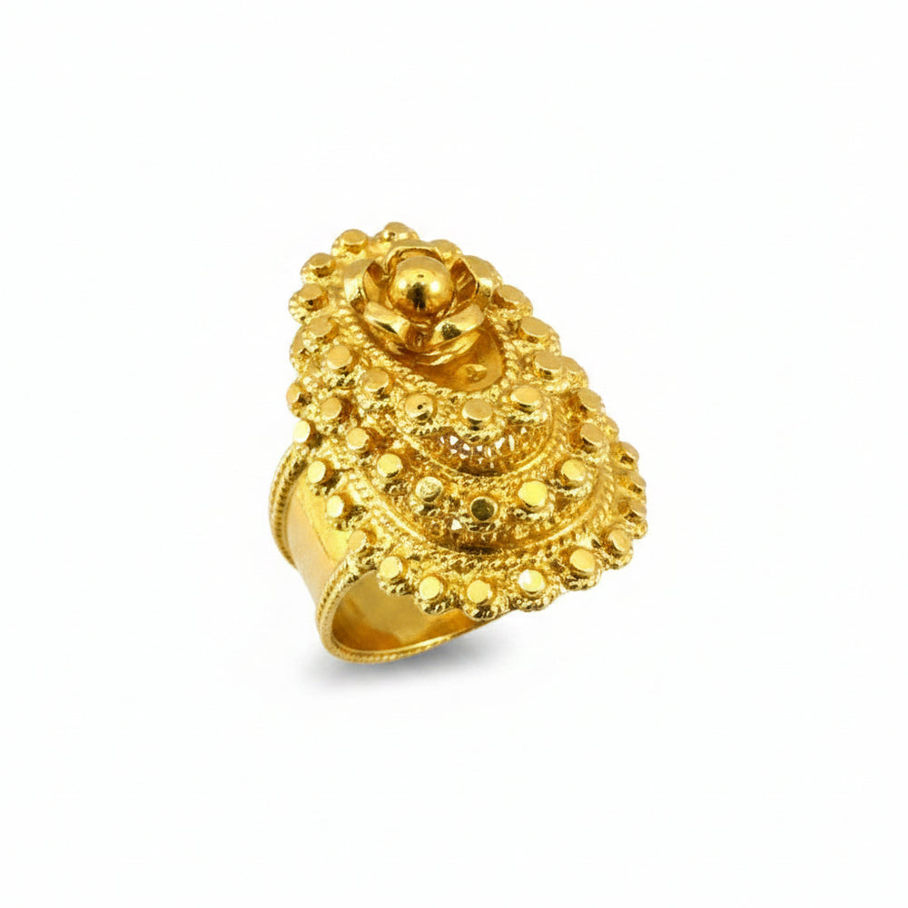 Bague en Or Jaune 18K - 7.59Grs - Taille 55