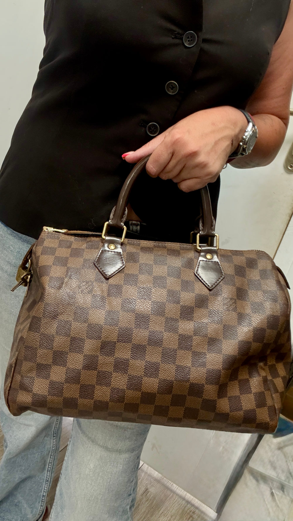 Sac à main Louis Vuitton Speedy 30 – Cuir marron