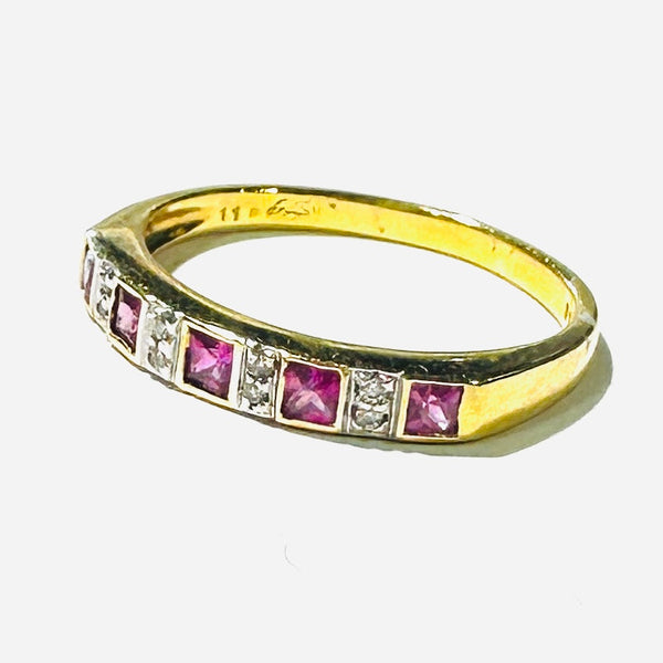 Superbe bague demi tour en or jaune 18K - 2.15Grs - T53