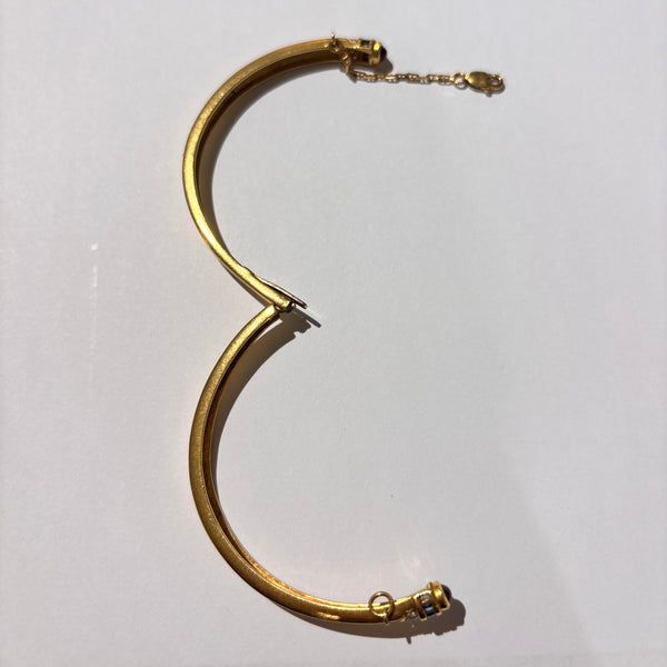 Bracelet Jonc en Or Jaune Diamants 18K - 19.35 Grs