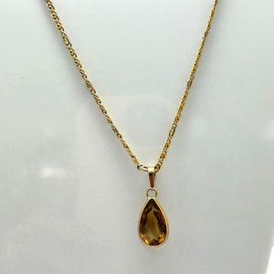 Pendentif Citrine Or Jaune 18K