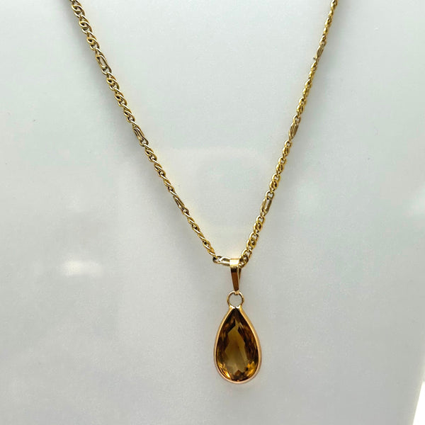 Pendentif Citrine Or Jaune 18K