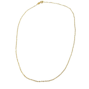 Collier Ras du Cou Or Jaune 18k Longueur-40 cm Poids - 0.97 Grs