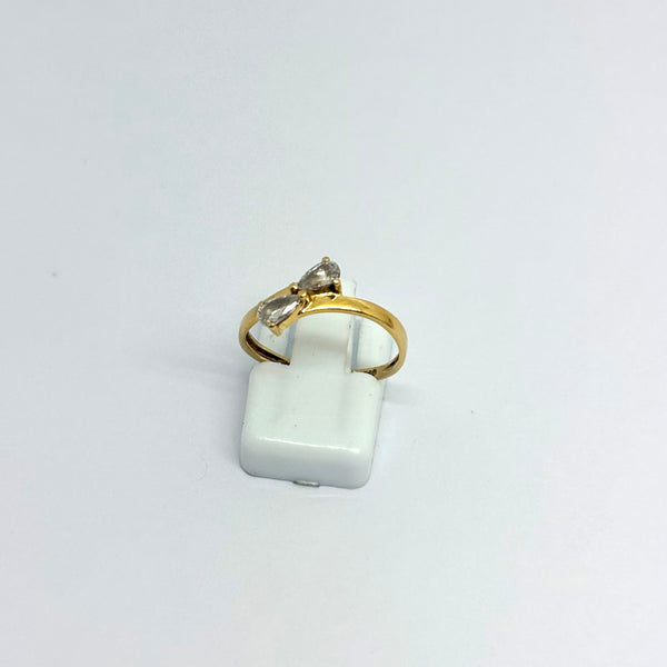 Bague en Or Jaune 18 carats avec Oxyde de Zirconium